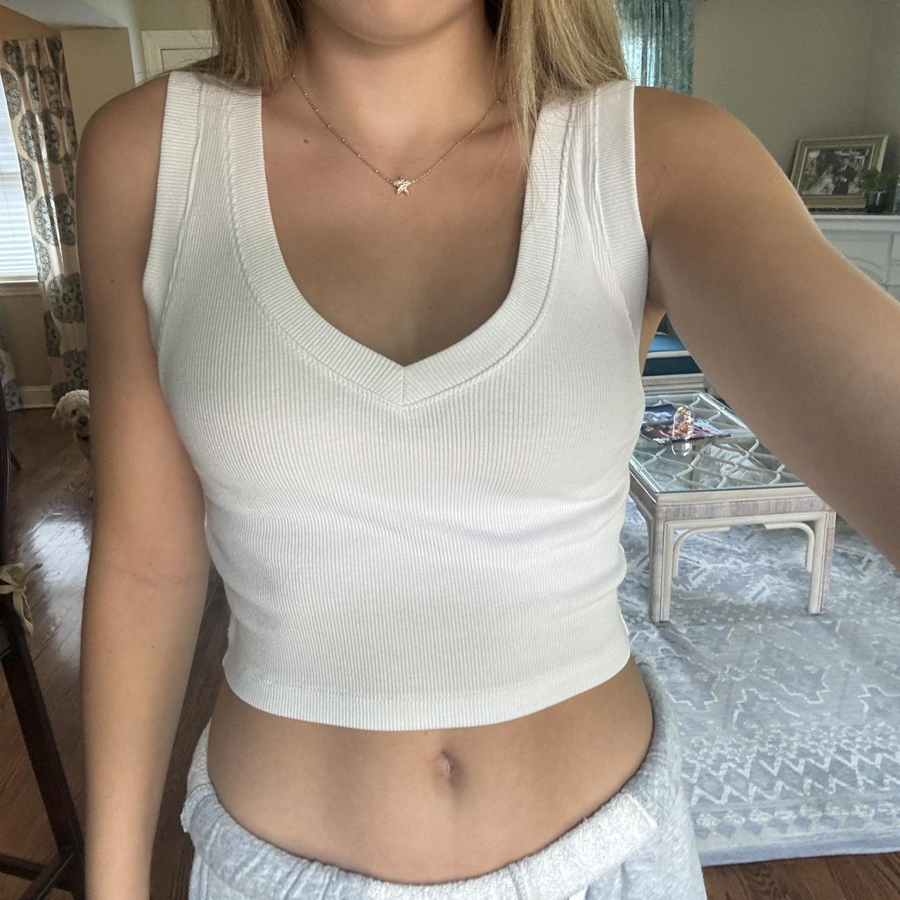 Forever 21 white cropped tank top