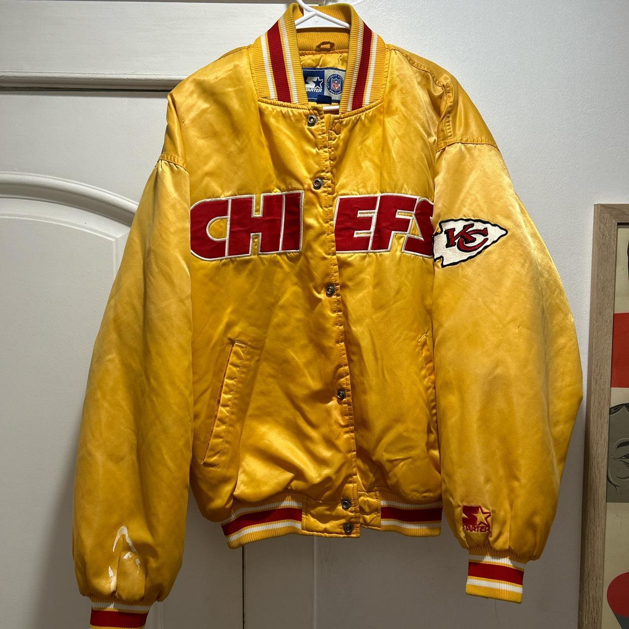 Vintage Kansas City Chiefs Pro Player NFL Leather Jacket Size L