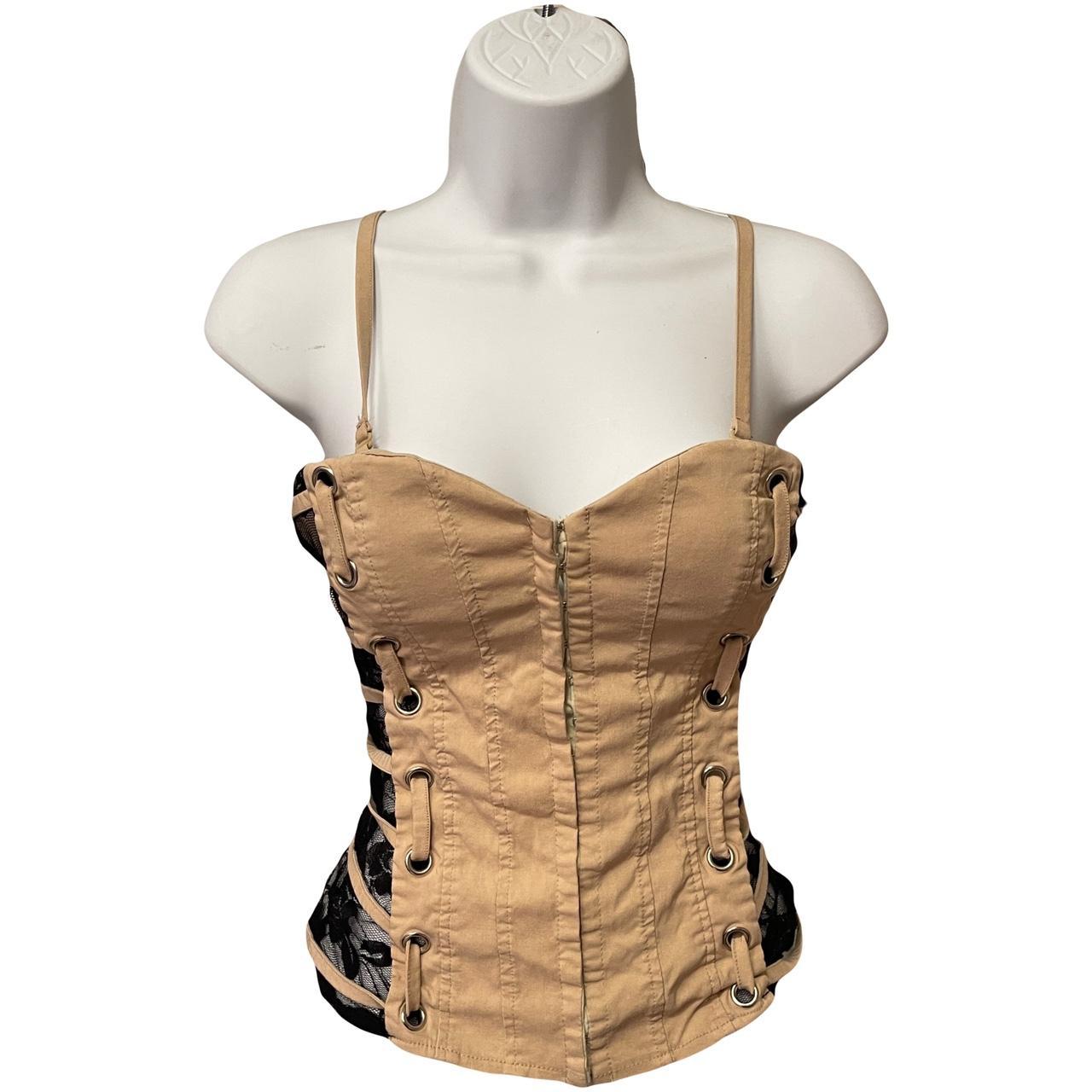 Grommet Corset Top Brand Lydia Y2K tag Size... Depop