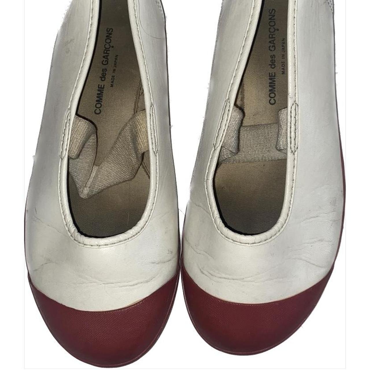 comme de garcon white shoes