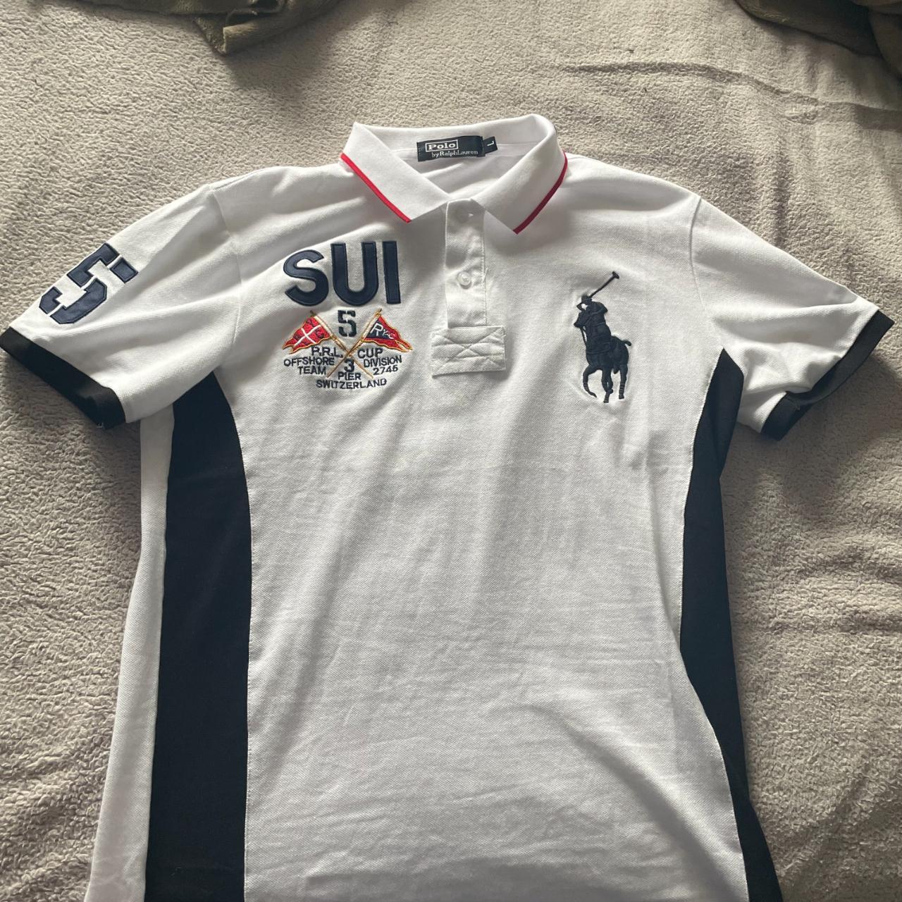 Vintage ralph lauren switzerland racing polo | Depop
