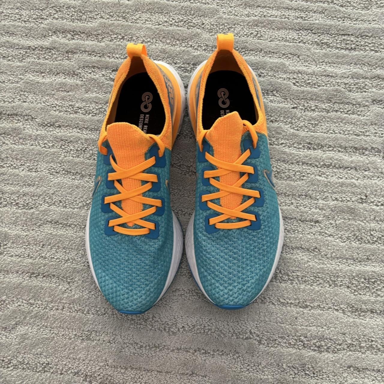 Nike React Infinity Run Flyknit in Blue and... - Depop