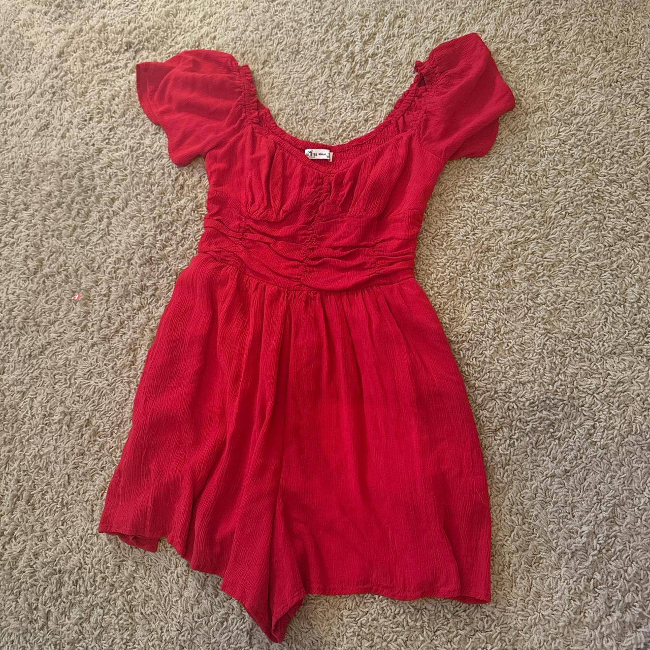 Hollister red jumpsuit online