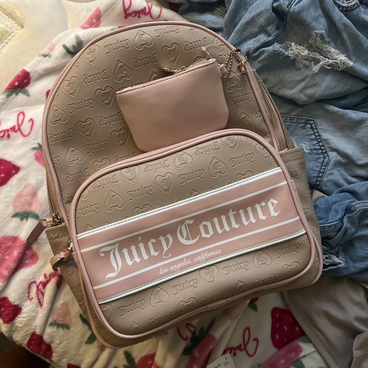 juicy couture backpack !! soooo cute beige and