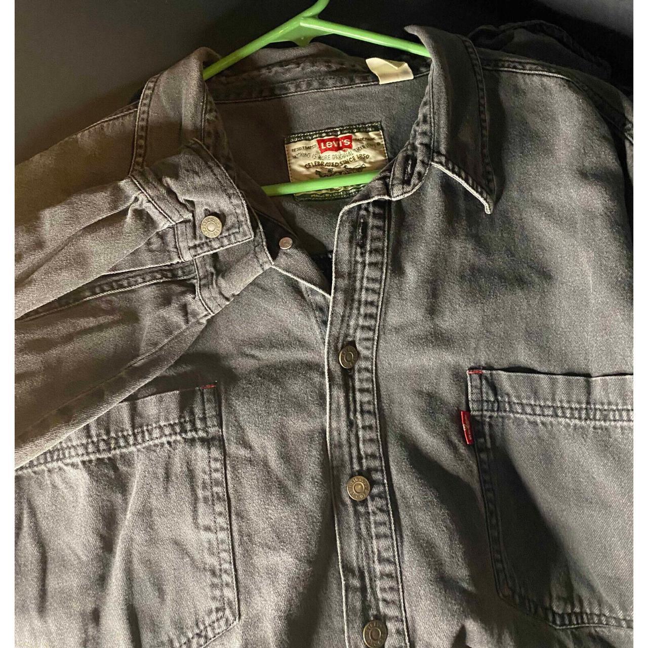 Levis denim shirt with metal buttons best sale