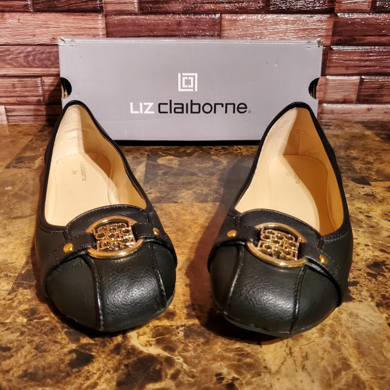 Liz Claiborne LC IRIS Leather Uppers, size M Black Depop