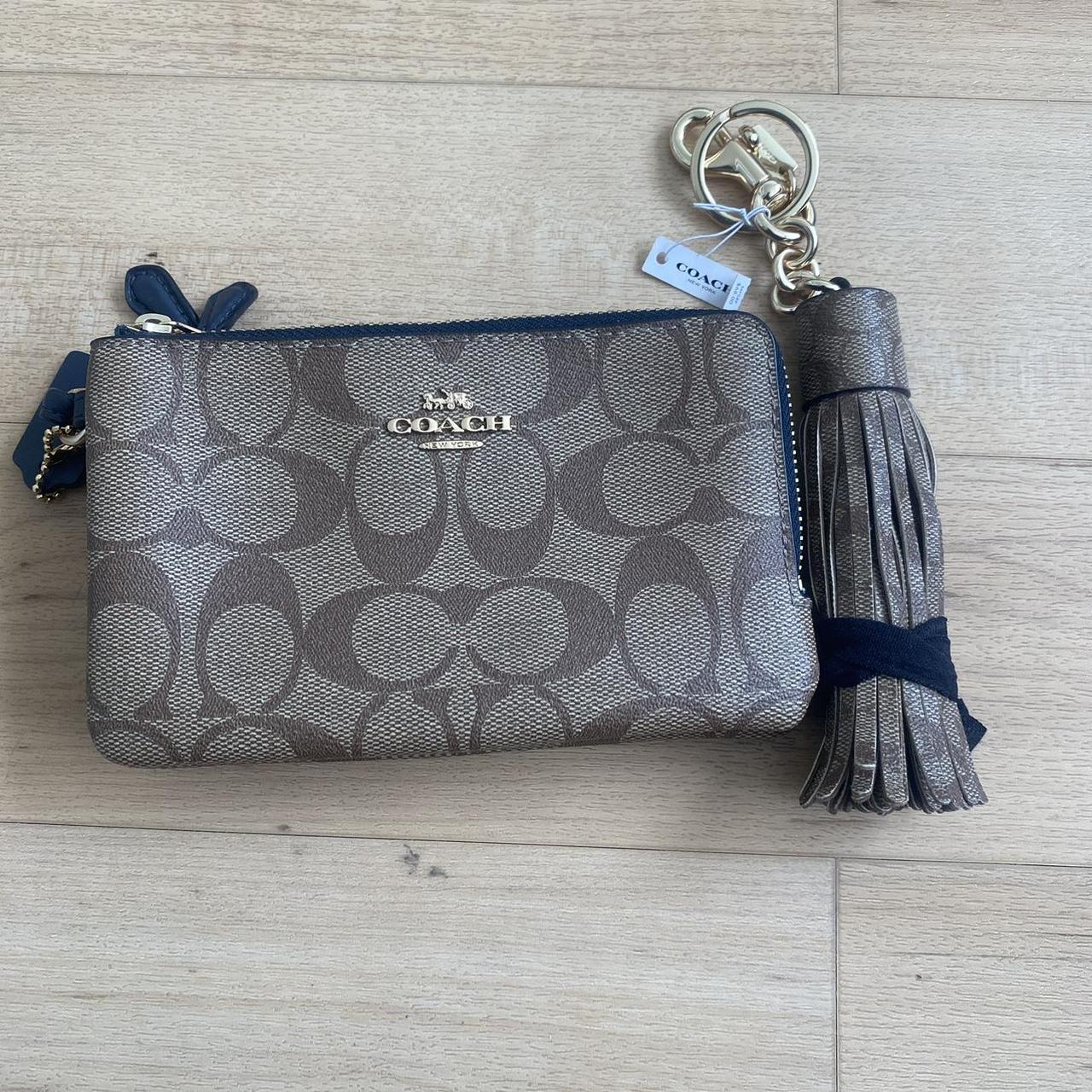 Coach Purse and Wallet set sold Grey Beige