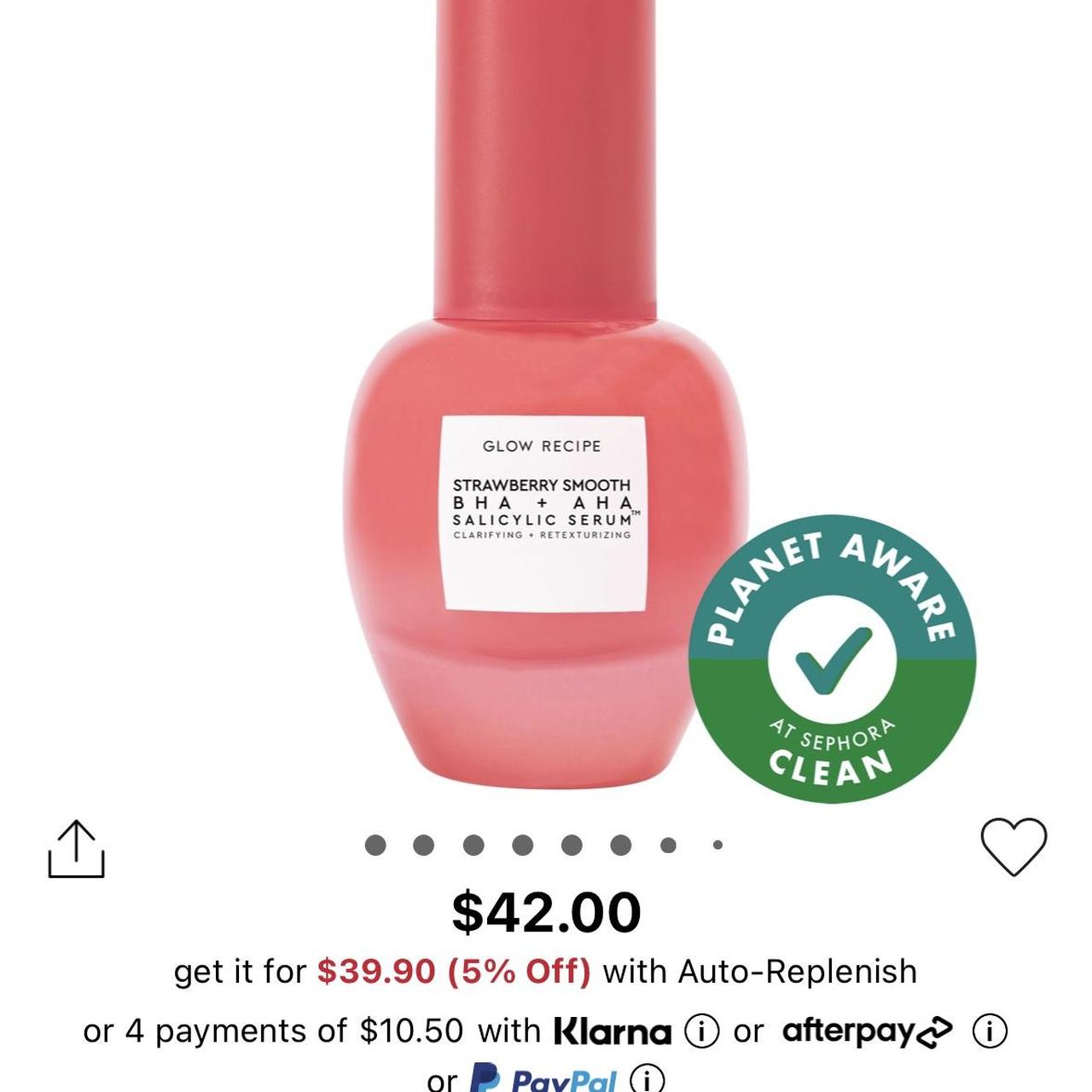 Glow recipe strawberry smooth BHA + AHA salicylic... - Depop