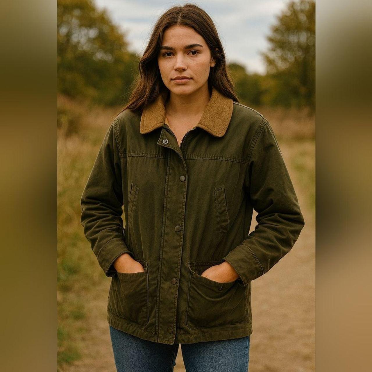 Source Unknown Women's Jacket - Green/Tan - M – S… - image 1