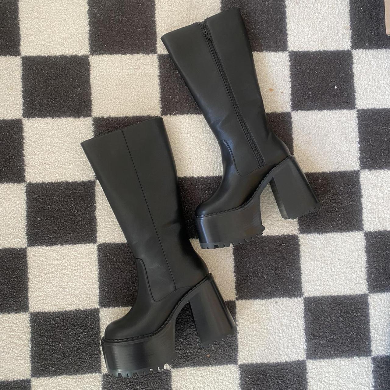 Platform Knee High Boots By Delias New And Never Depop