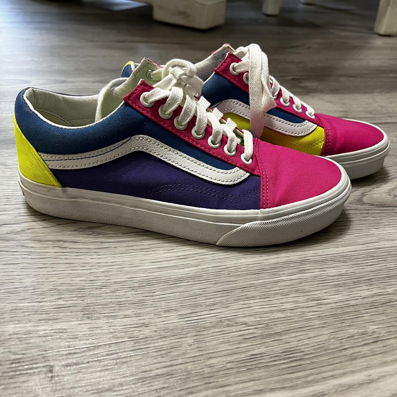 Multi colored vans shoes hotsell