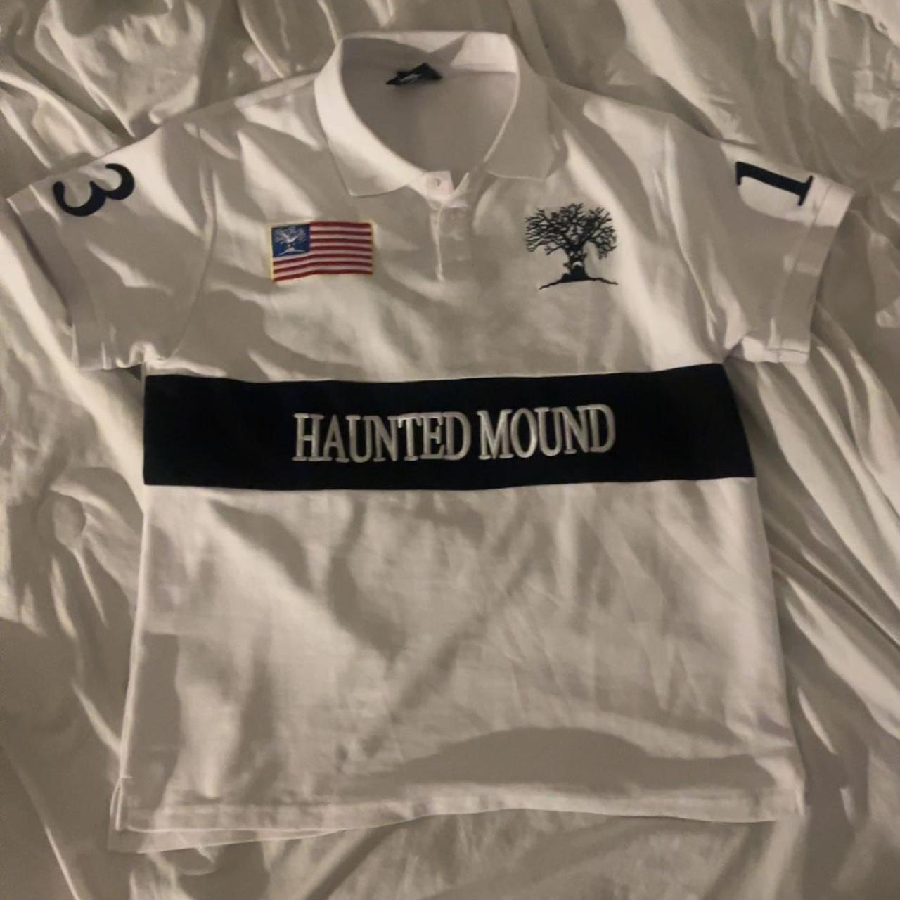 White Haunted Mound Polo - send offers - willing to | Depop