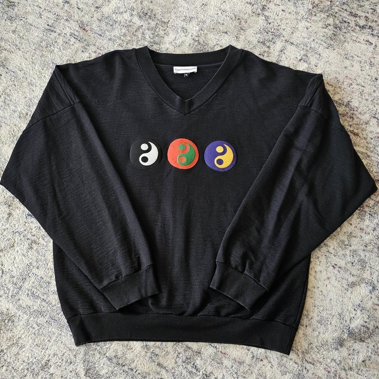 Gosha rubchinskiy yin yang sweat XL Used Message... - Depop