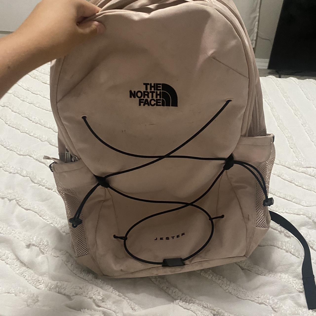 pink north face backpack good condition Depop