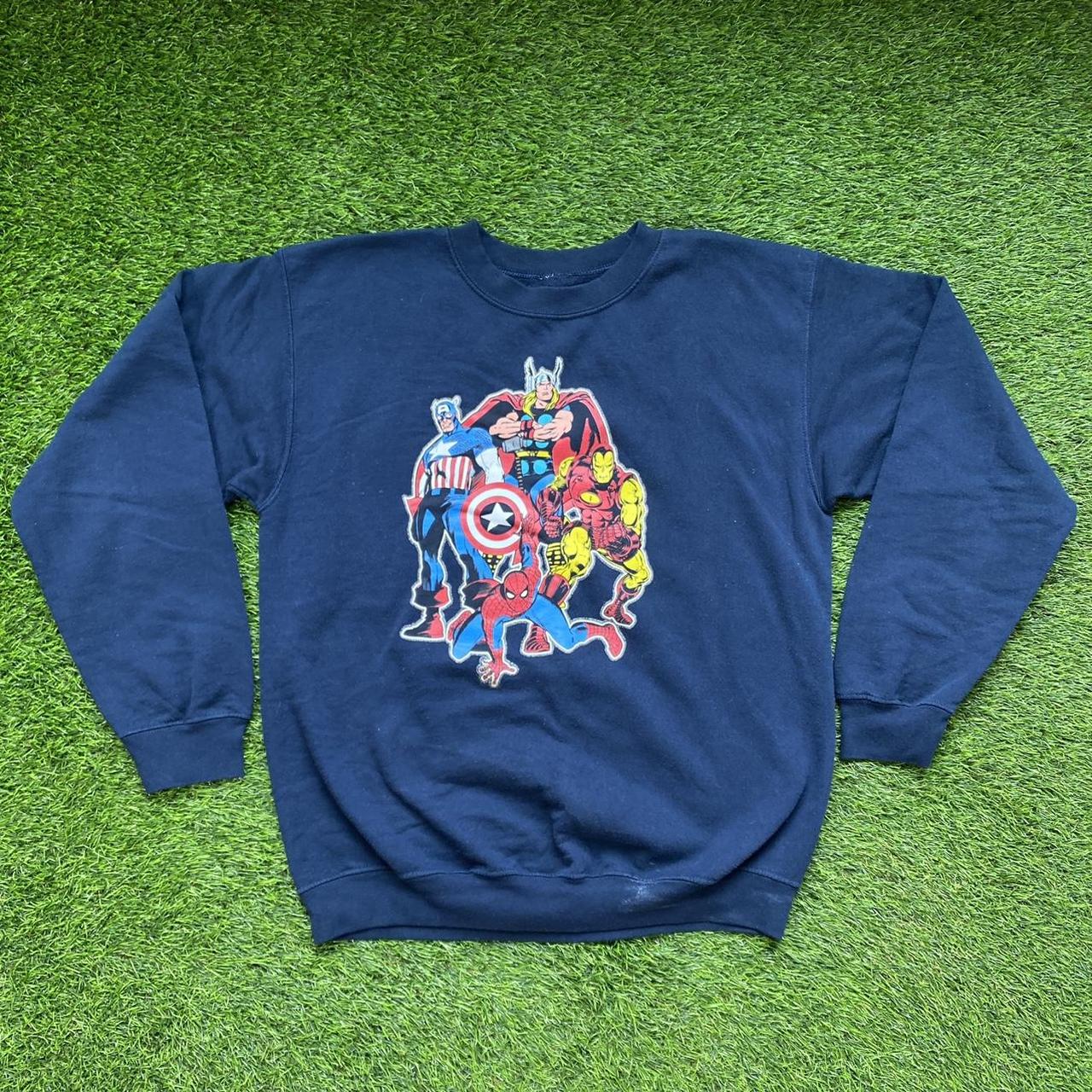 Marvel Men's Navy Jumper | Depop