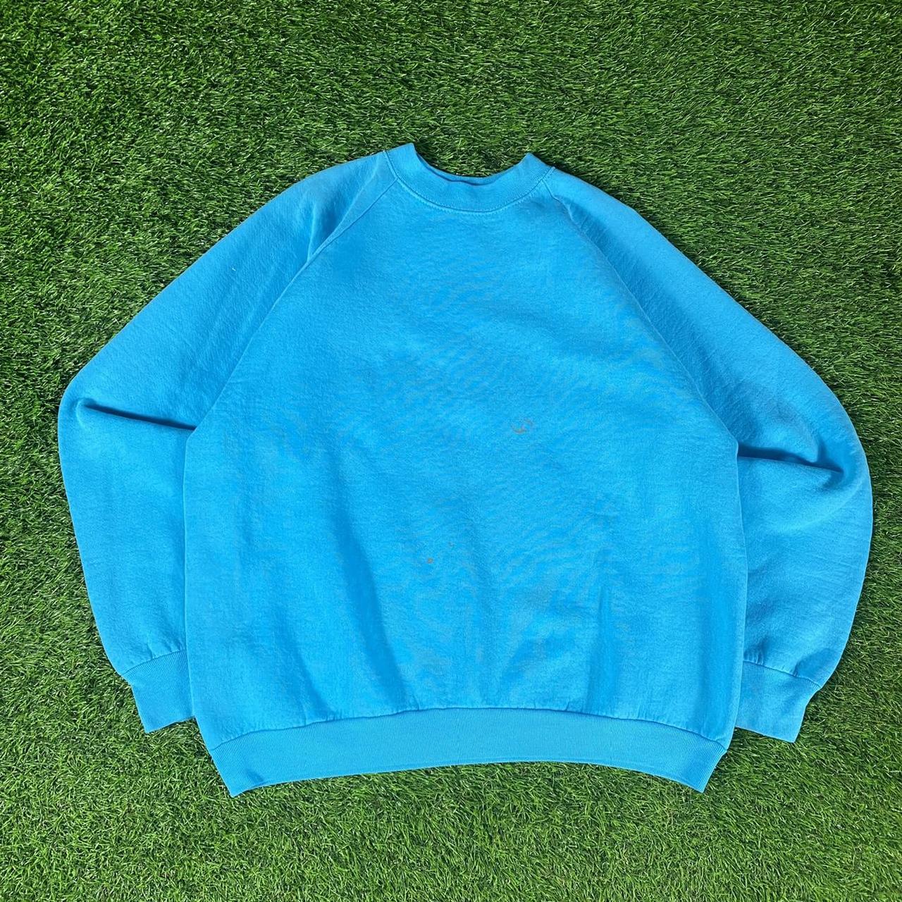 American Vintage Men's Blue Sweatshirt Depop