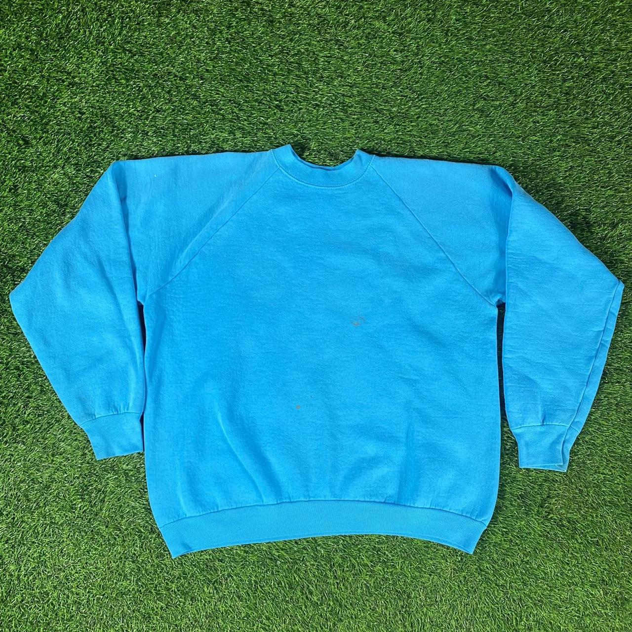 American Vintage Men's Blue Sweatshirt Depop