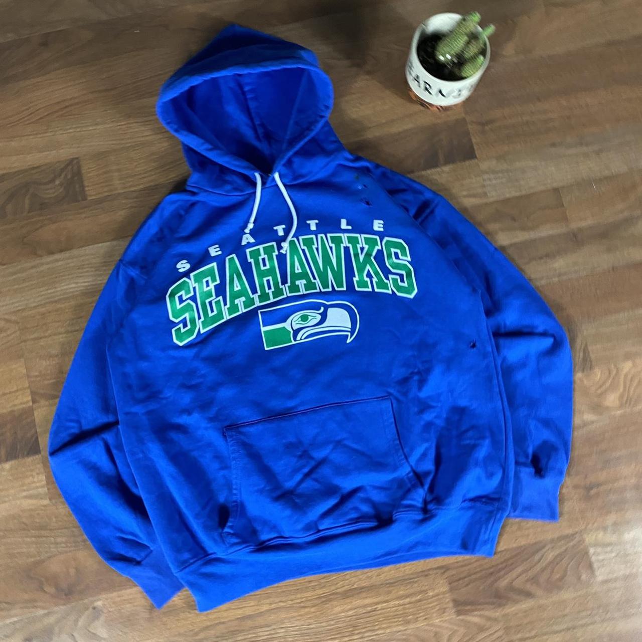 1980s Vintage Seattle Seahawks Sweatshirt Super - Depop