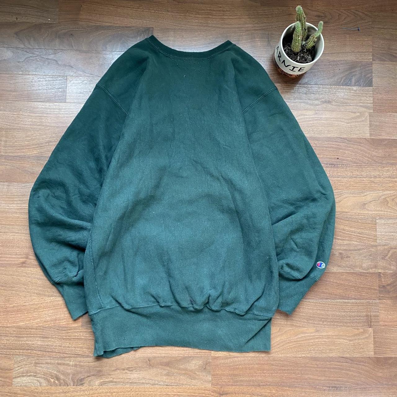 Champion sweater teal outlet 90s