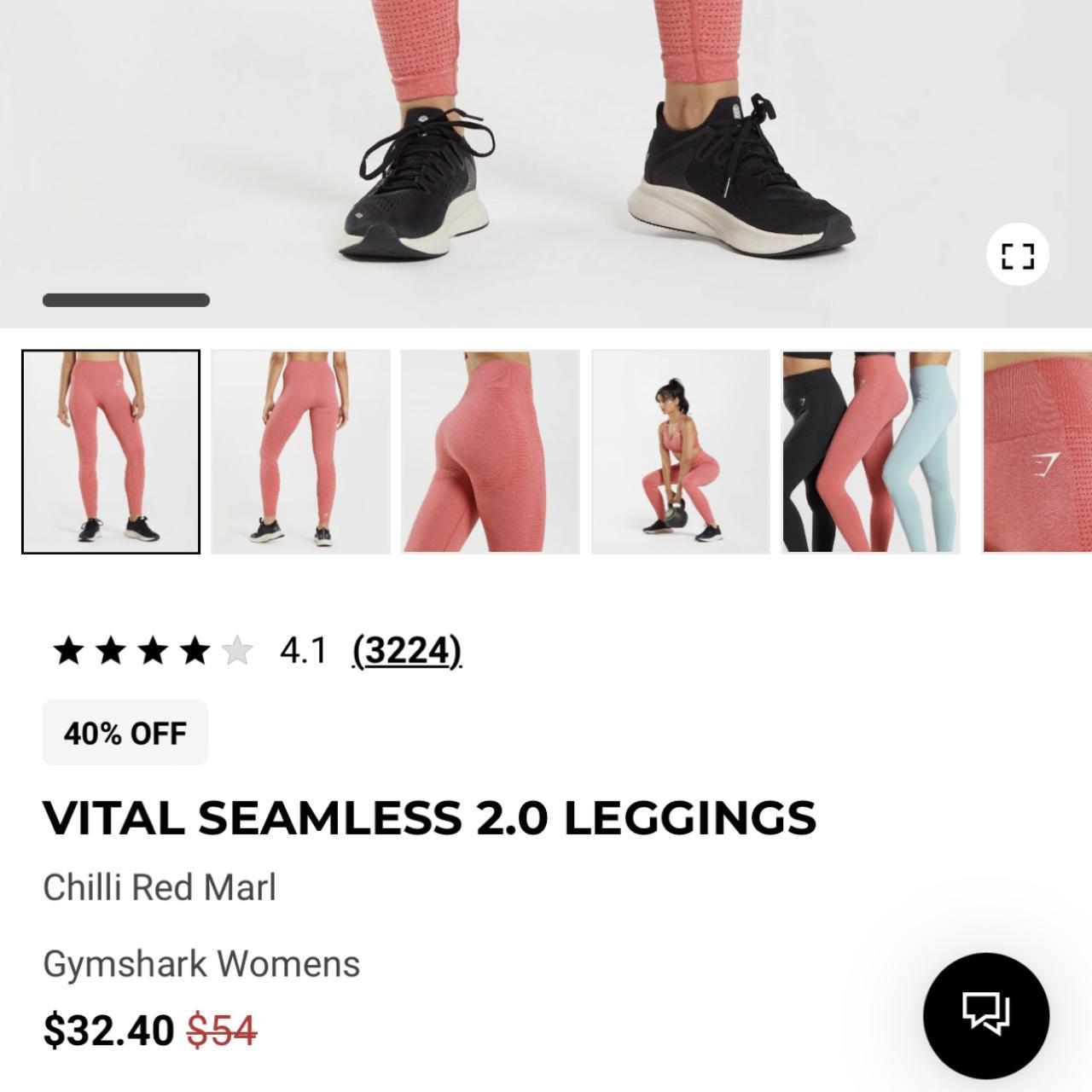 Gymshark women vital seamless 2.0 pink leggings size - Depop