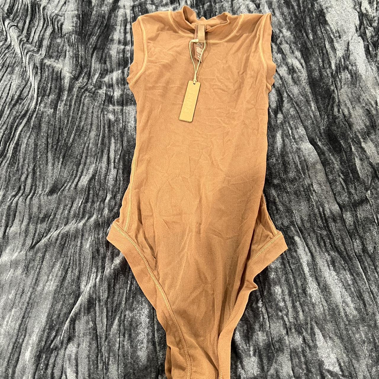 New skims sheer bodysuit Size XXS Brown - Depop