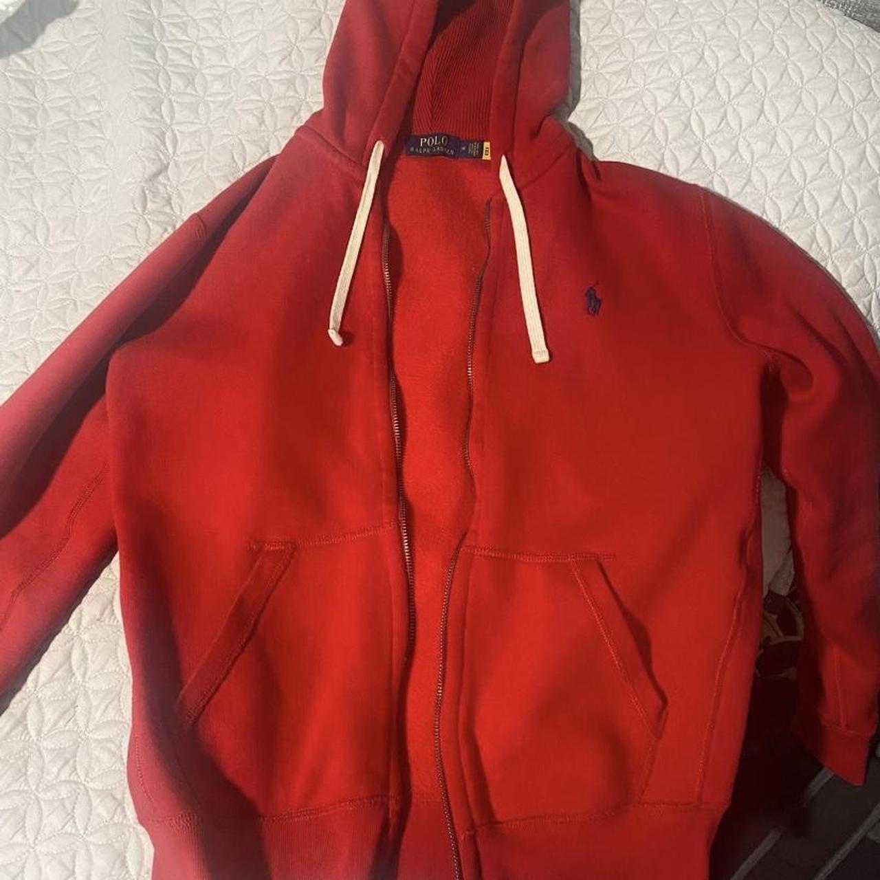 Polo Ralph Lauren red zip up hoodie