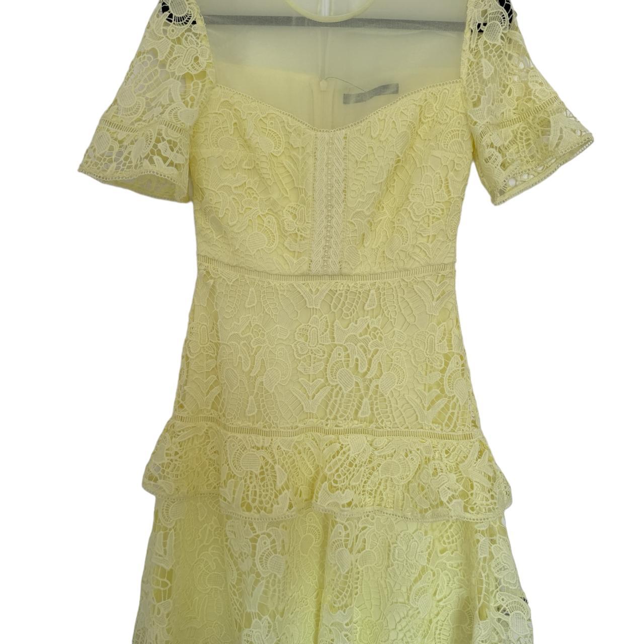 Yellow French Connection Lace Dress