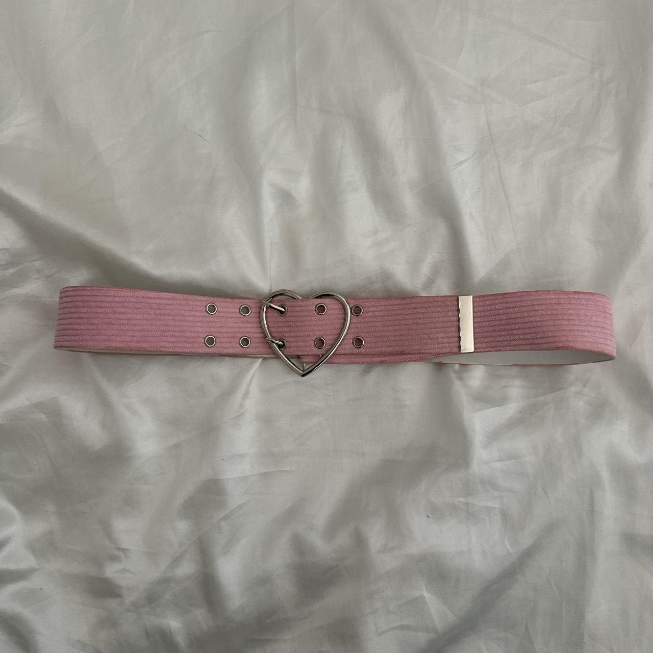 pink heart belt free shipping on bundles 🎀 open to... - Depop