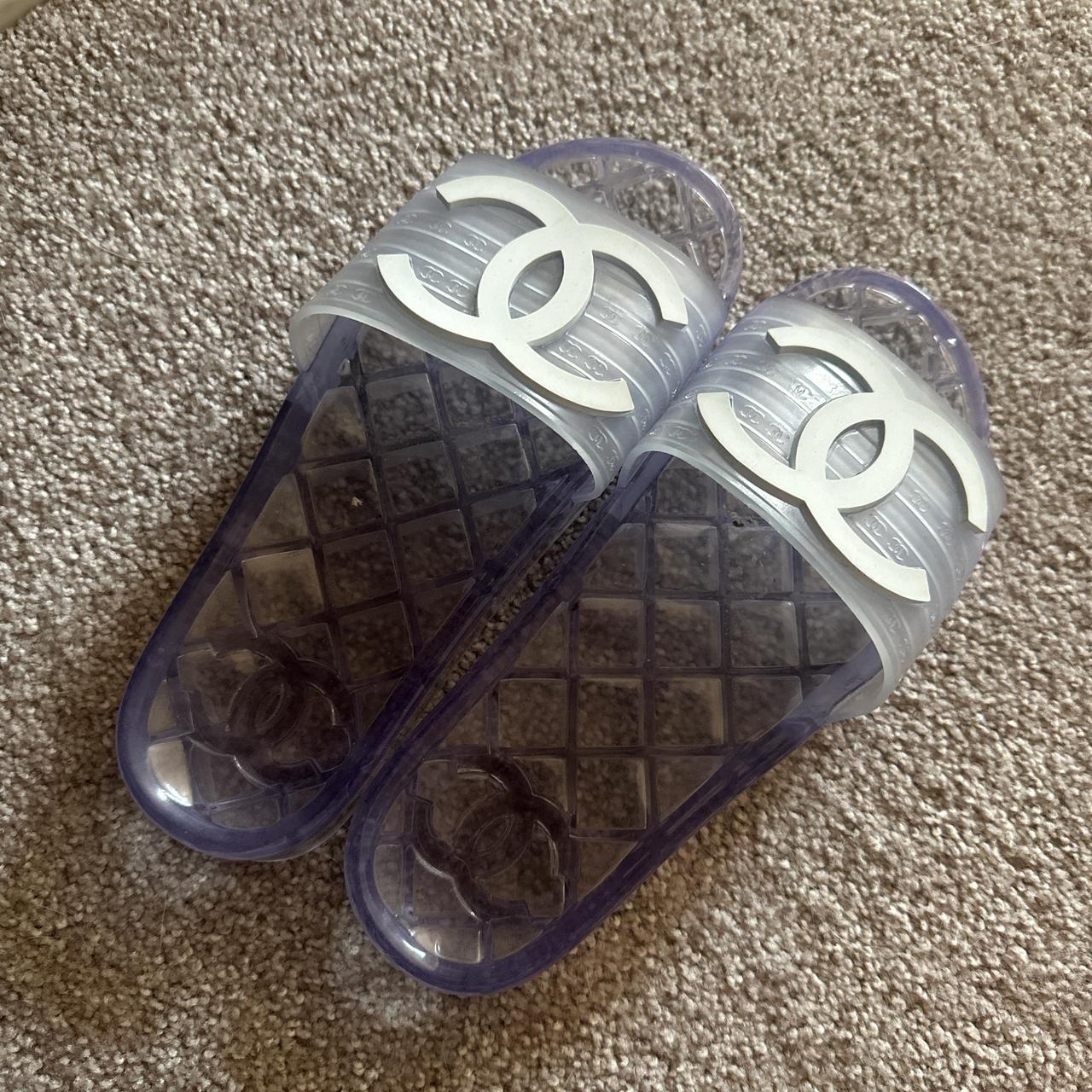 Authentic Chanel Jelly Slides! Depop Hanging Basket Planters Outdoor Plants Online