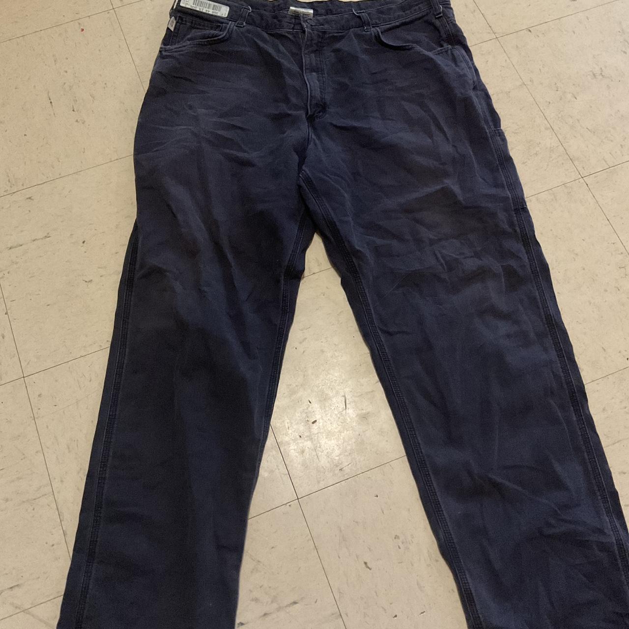 Navy Blue Carhartt Cargo Pants Workwear Depop