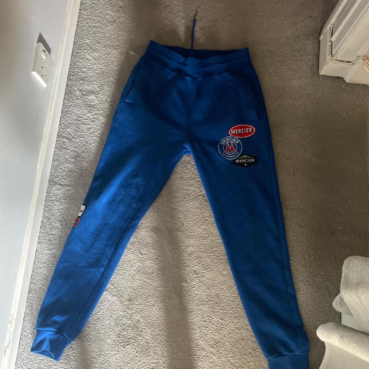 Small Blue Mercier TrackPants Used a couple times... - Depop