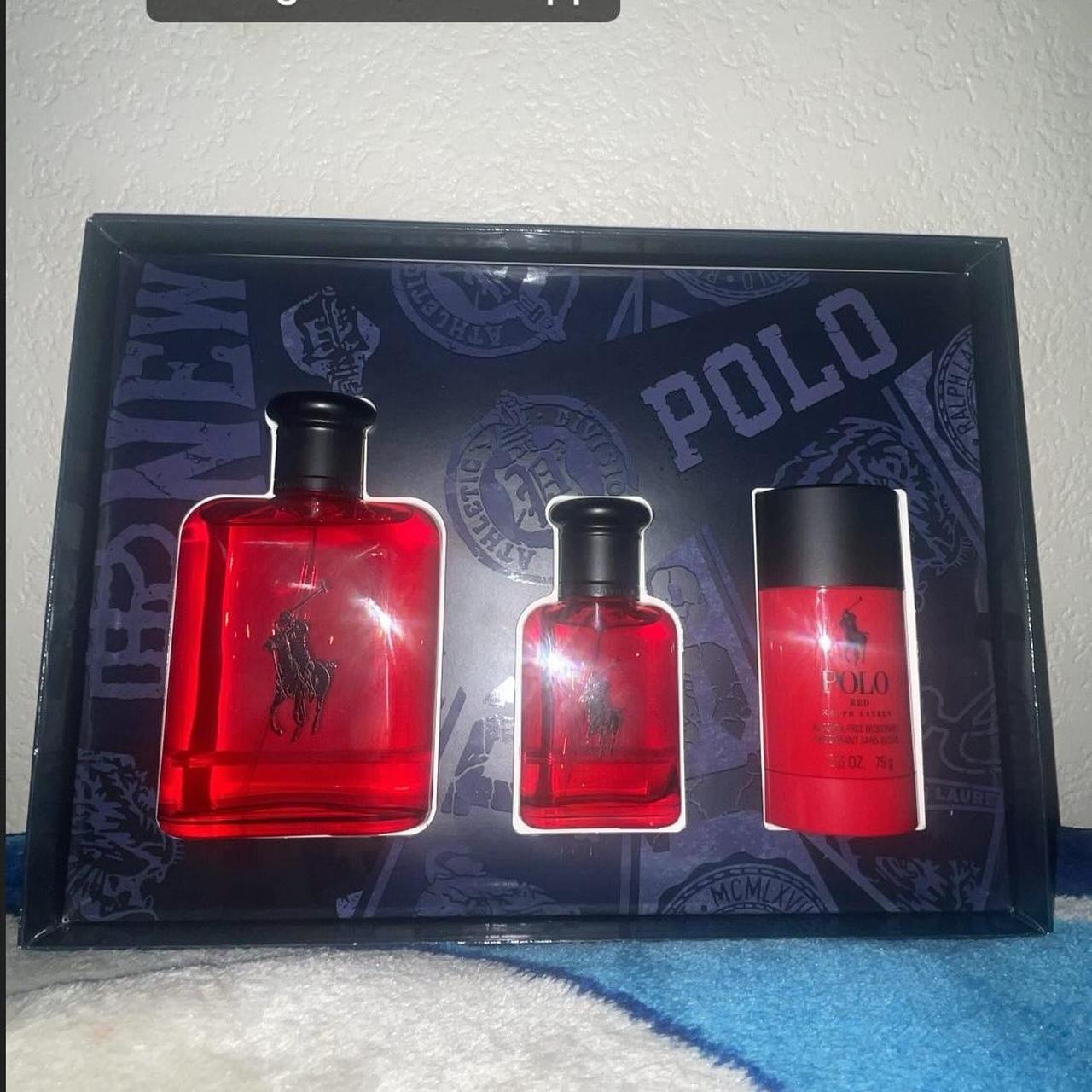 Polo Ralph Lauren red fragrance set SPRAYED ONCE Depop