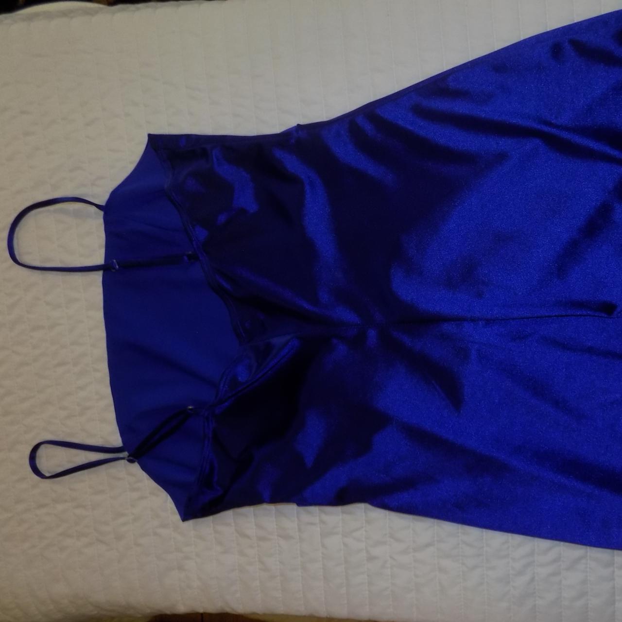 Royal blue mini dress. Semi formal with criss cross. Depop