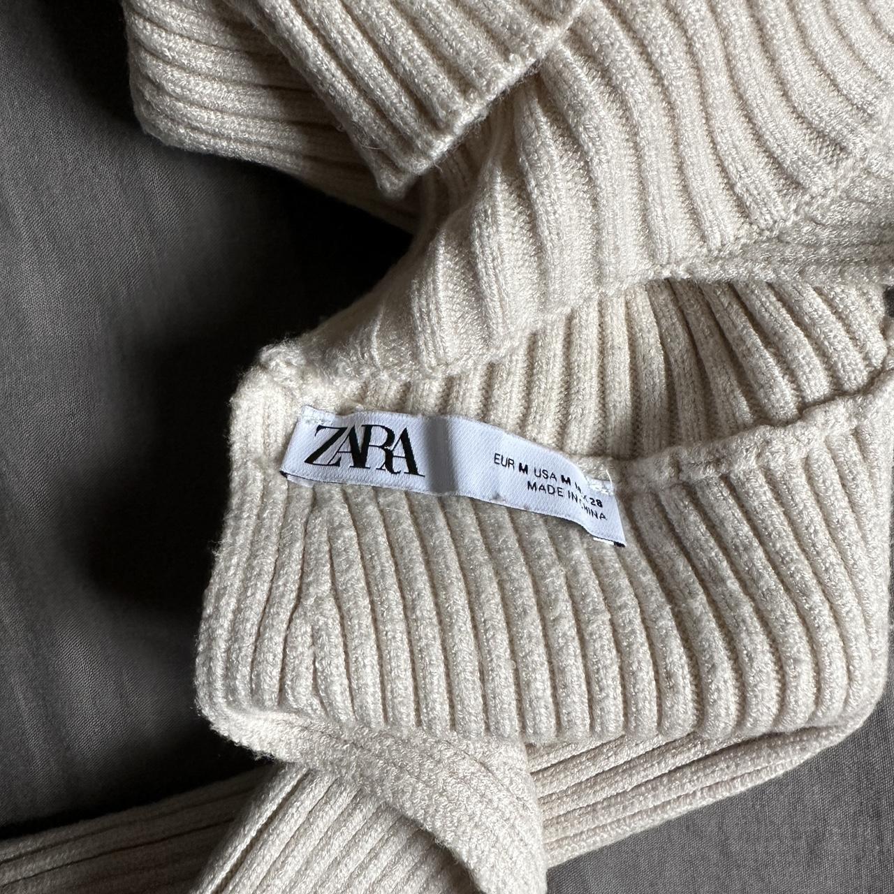 Zara cream/beige knit arm warmers/shrug with... Depop
