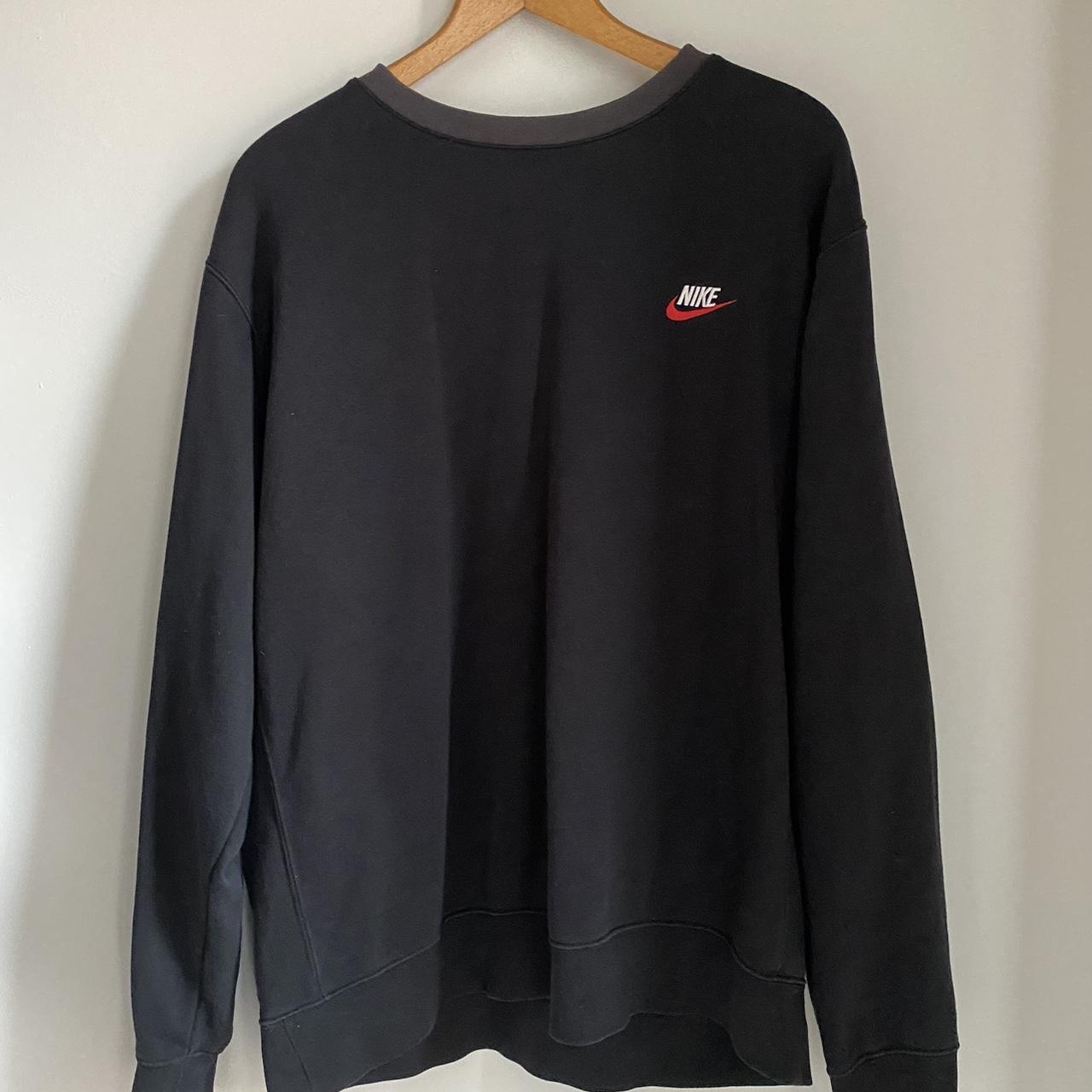 mens nike jumper black