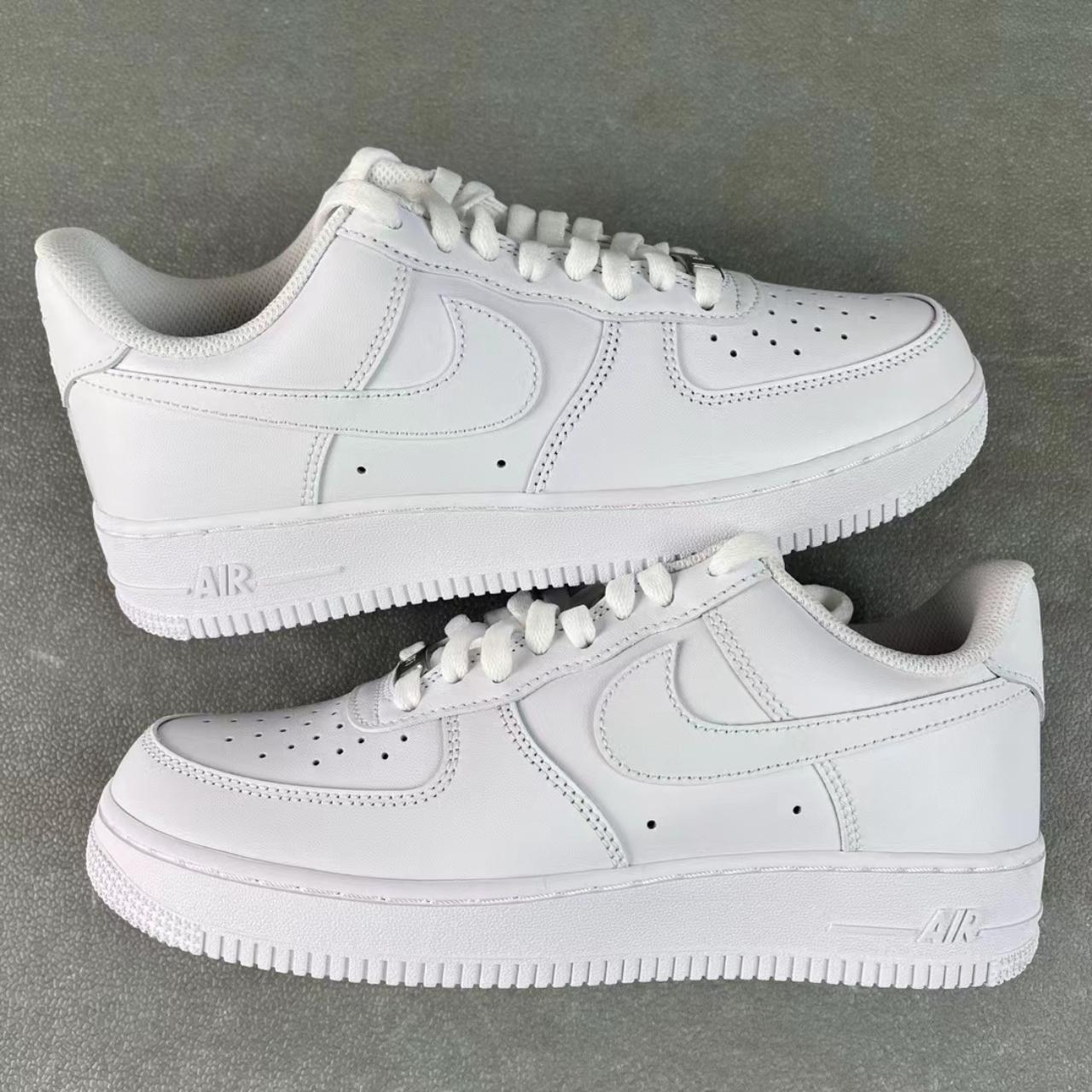 NIKE AIR FORCE 1 LOW WHITE SHOES FOR MEN - Depop