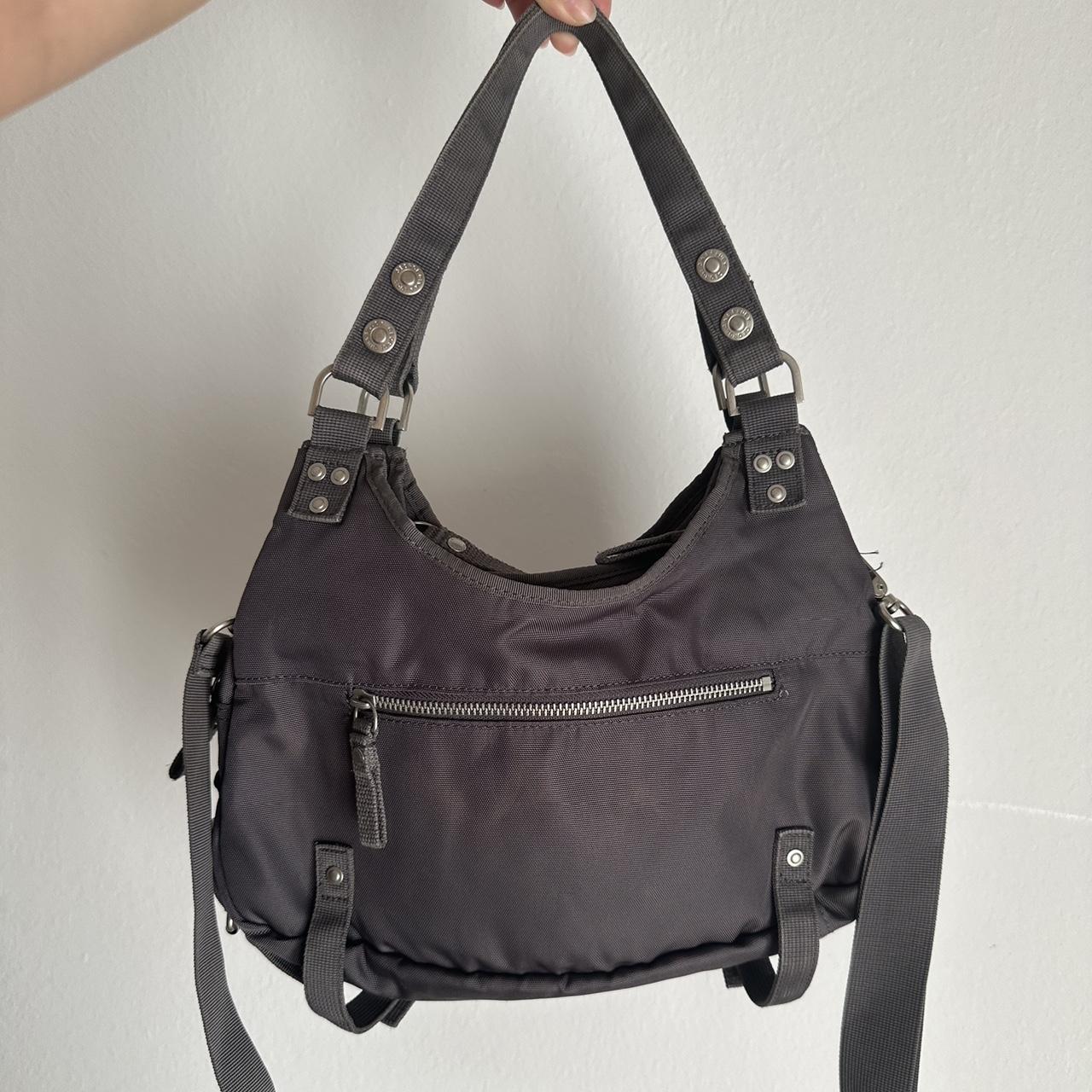 Archive 00s Shoulder Bag Y2K Grunge Black Flower Adjustable