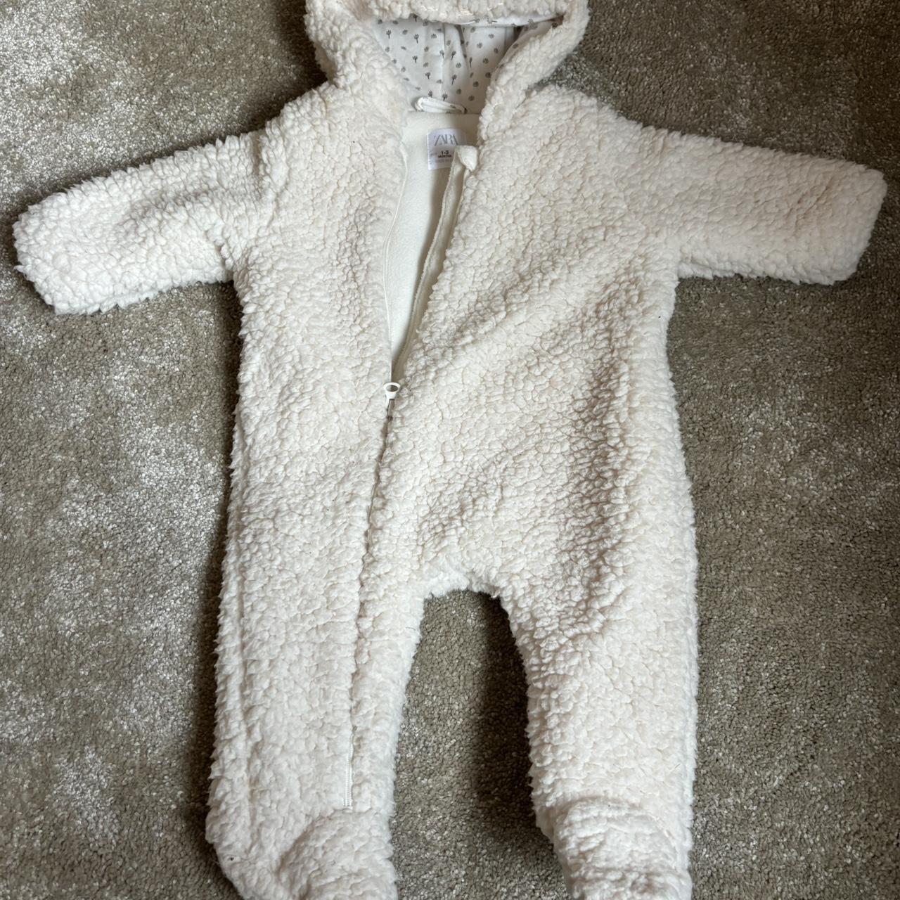 Zara faux shearling cream pram Used but