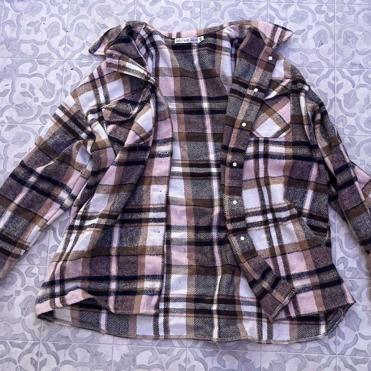 Michelle Mae pink and brown flannel