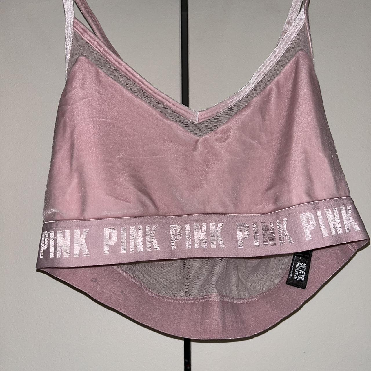 pink Victoria's secret sports bra size large - Depop