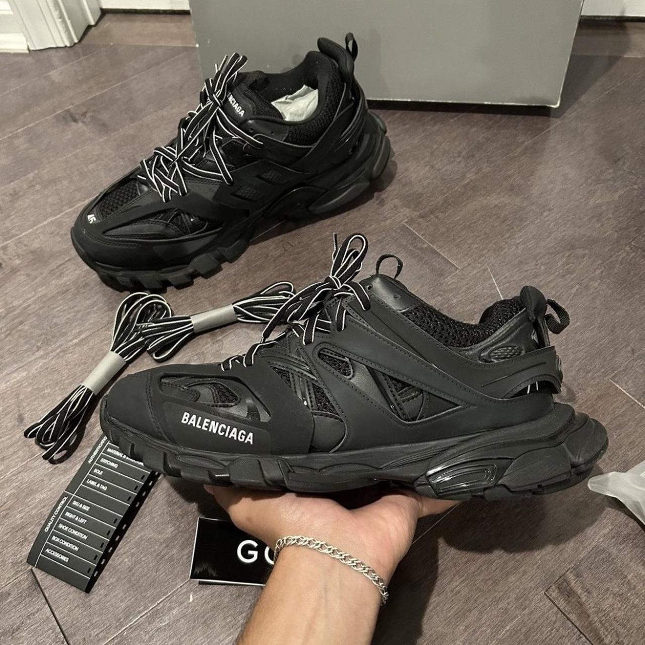 balenciaga tracks black size 12 worn 1x | Depop