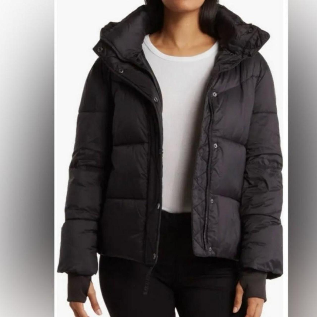 Bcbg black puffer jacket on sale