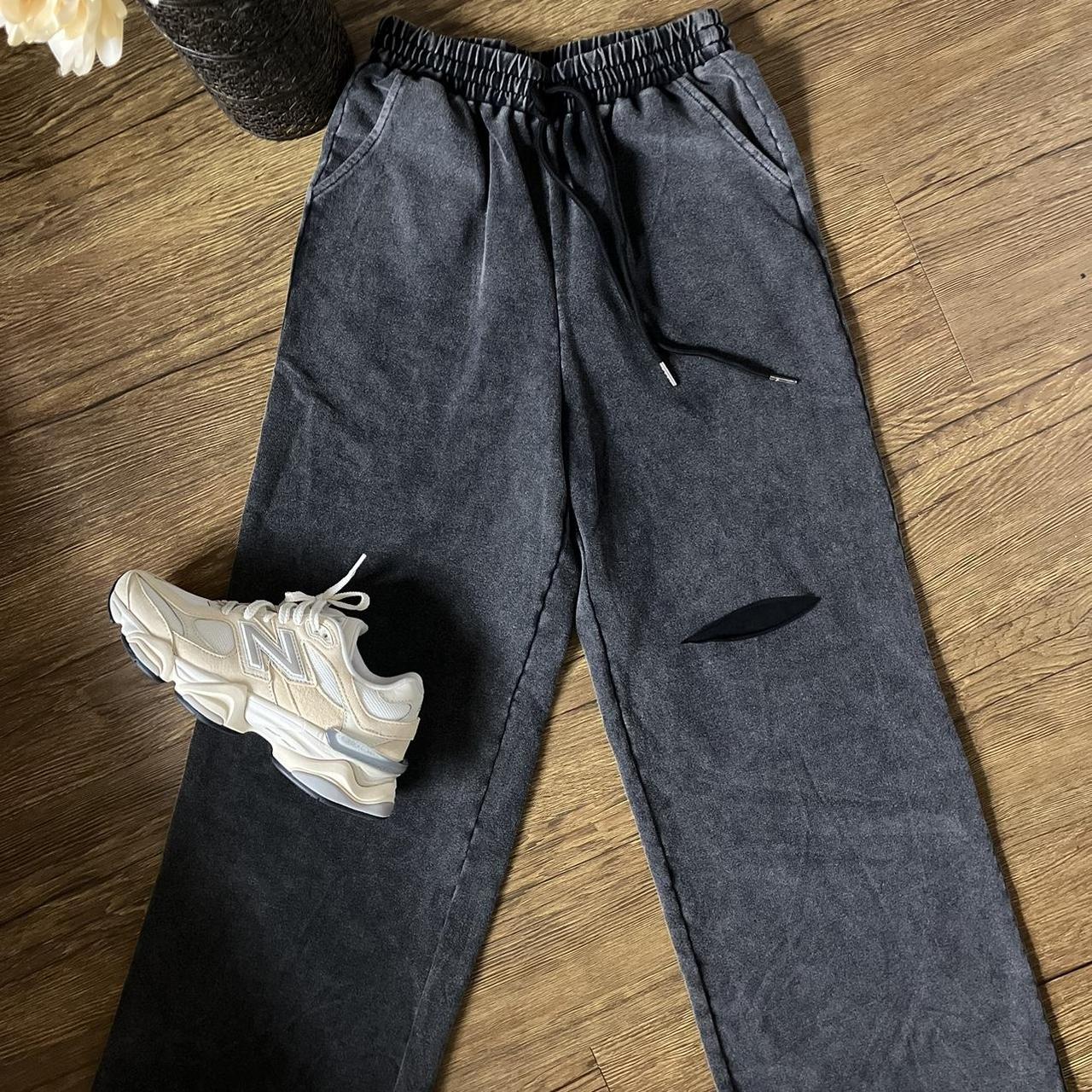 Knee cut joggers sale