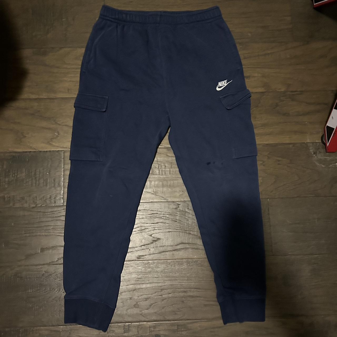 navy nike cargo joggers