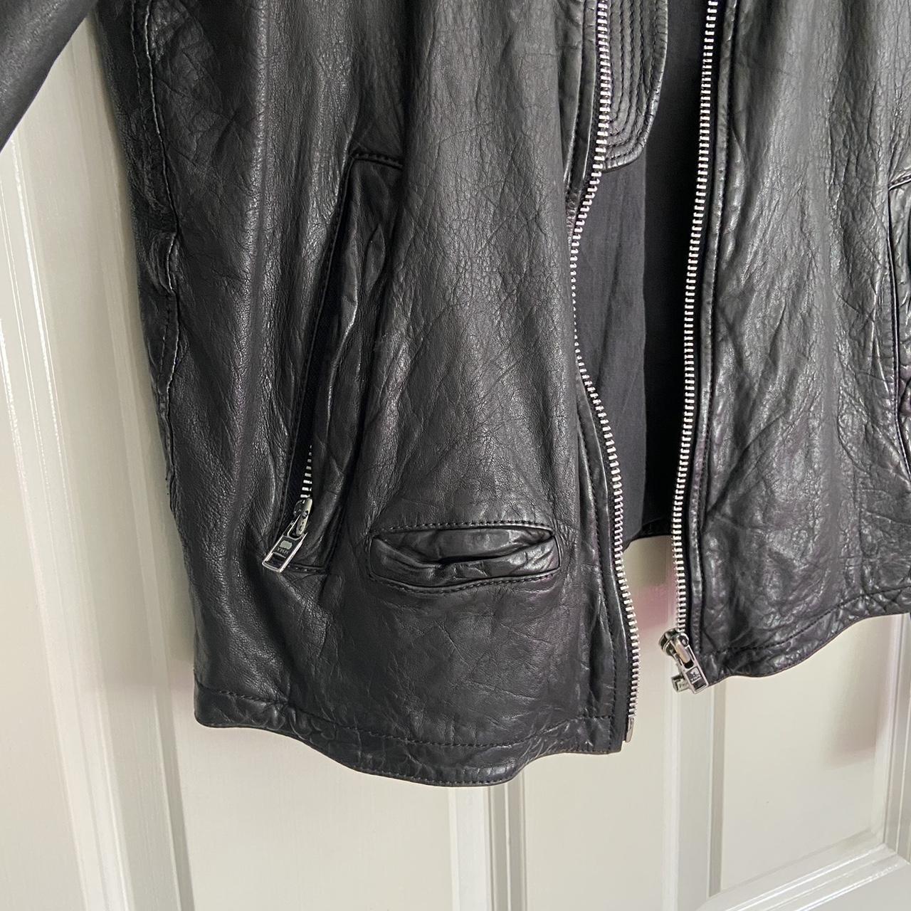 Black leather jacket - super cool All Saints 54672 - | Depop