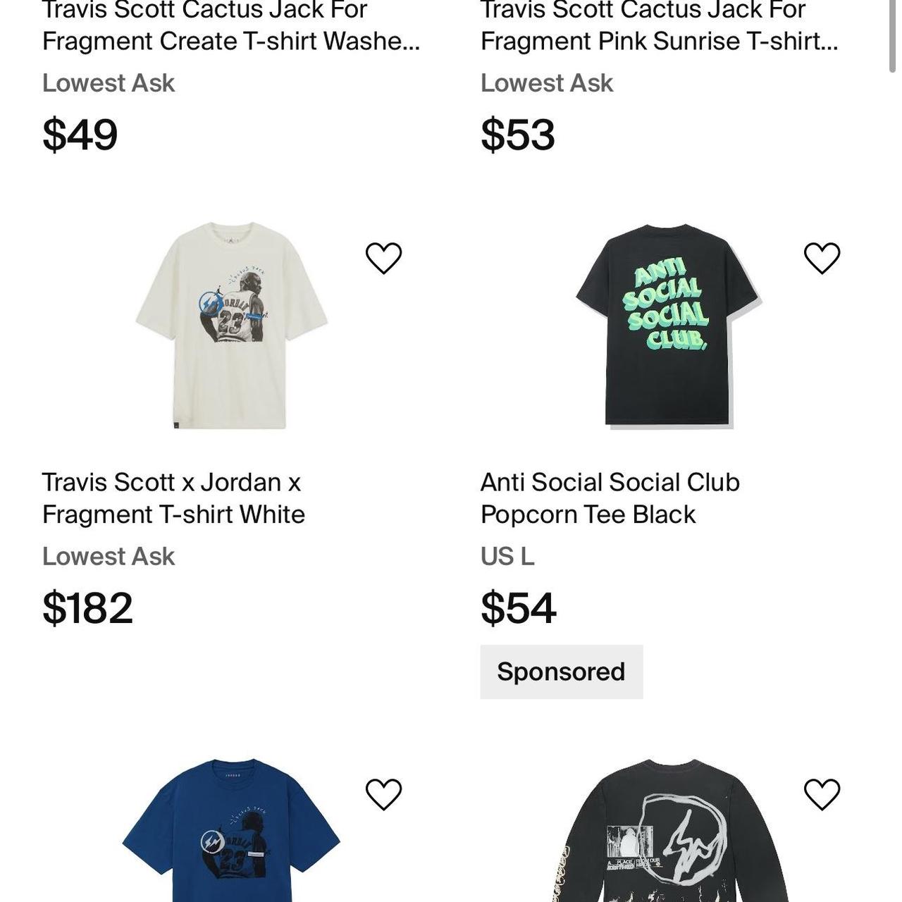 Travis Scott x Jordan x Fragment T-shirt | Depop