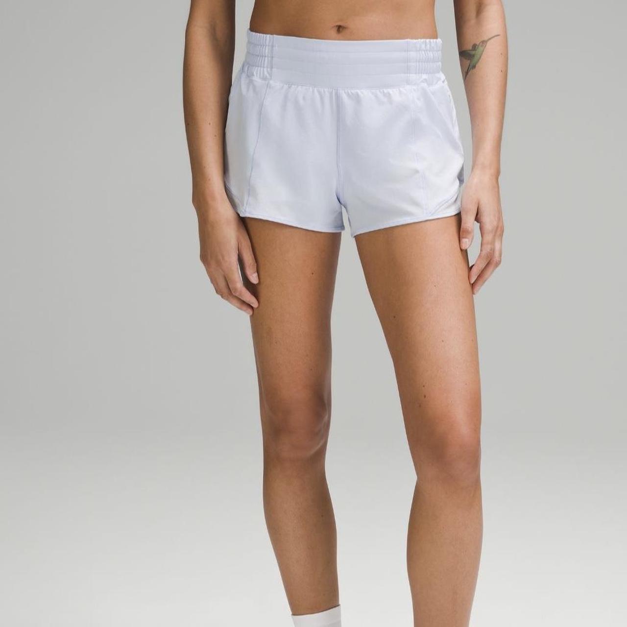 Lululemon light blue periwinkle hotty hot shorts