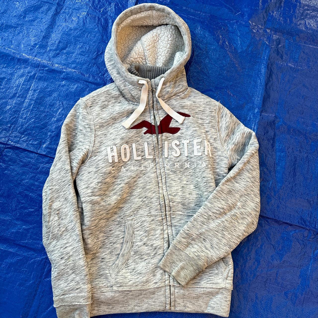 Hollister Sherpa warm hoodie. Youth size S Depop