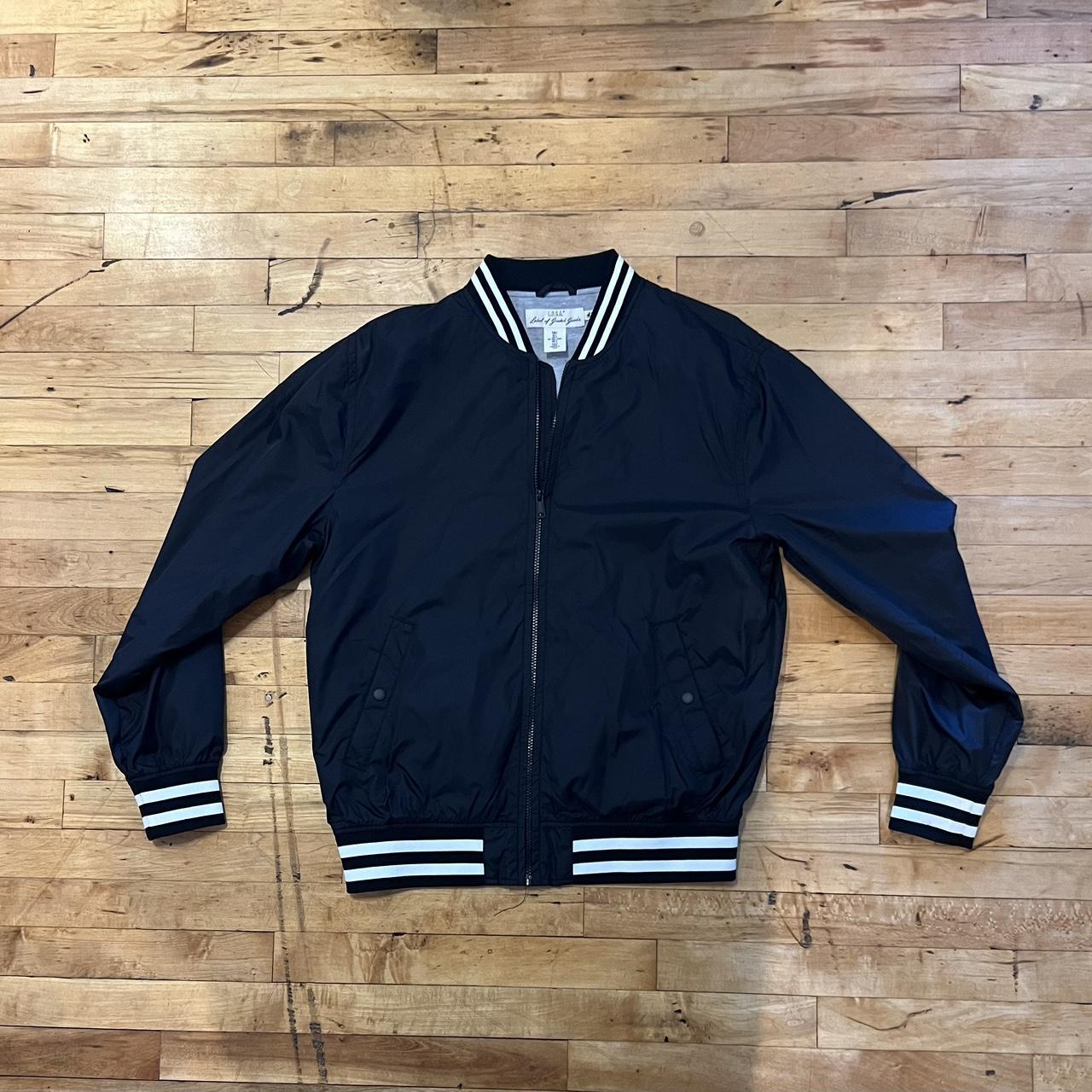 H M label of graded goods zip up varsity style. Depop