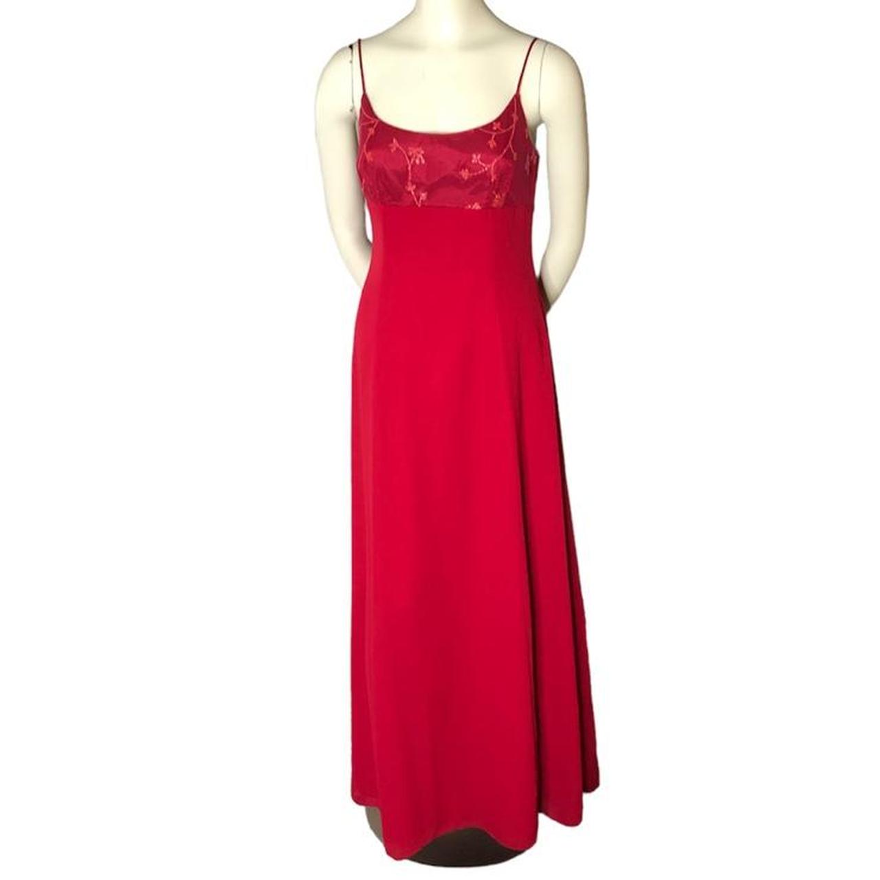Deadstock vintage red gown. Red Prom or formal dress... - Depop